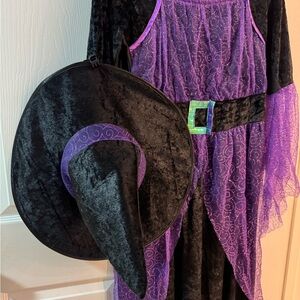 Purple and Black Witch Costume for Kids very good condition
